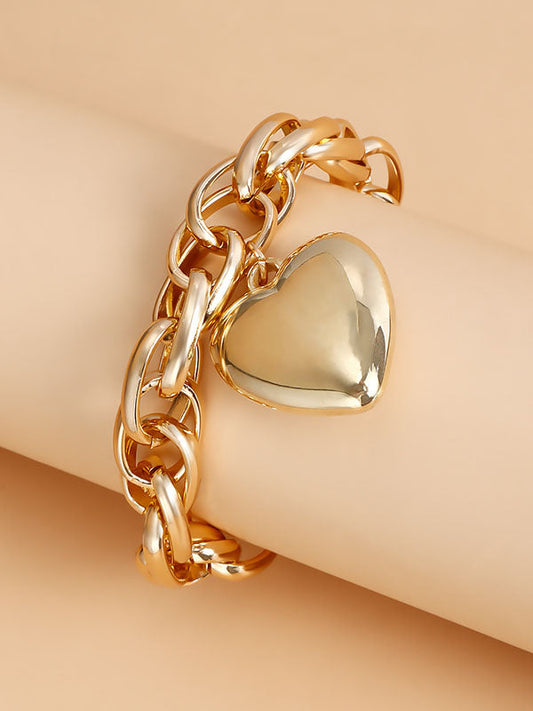Normcore Chains Heart Shape Color Bracelet Accessories