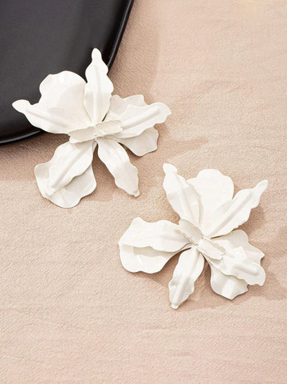 Flower Shape Color Earrings Accessories