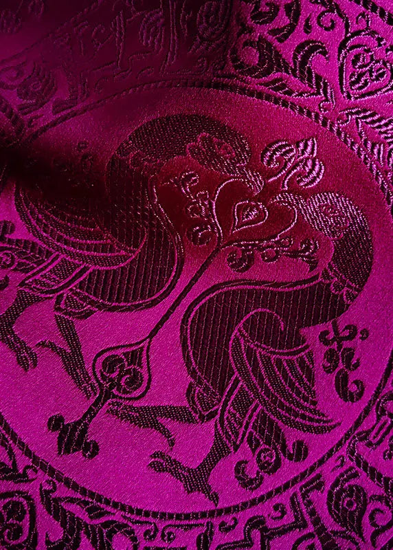 Art Purple Jacquard Chinese Button Patchwork Silk Vest Sleeveless