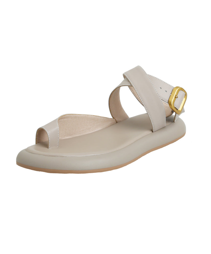 Comfy Grey Cross Strap Splicing Walking Sandals