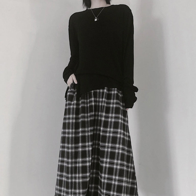 Organic O Neck Side Open Clothes for Design Black Tops