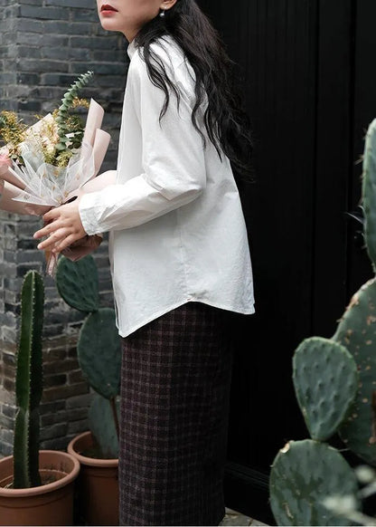 Diy Lapel Cinched Spring Crane Tops Wardrobes White Shirts