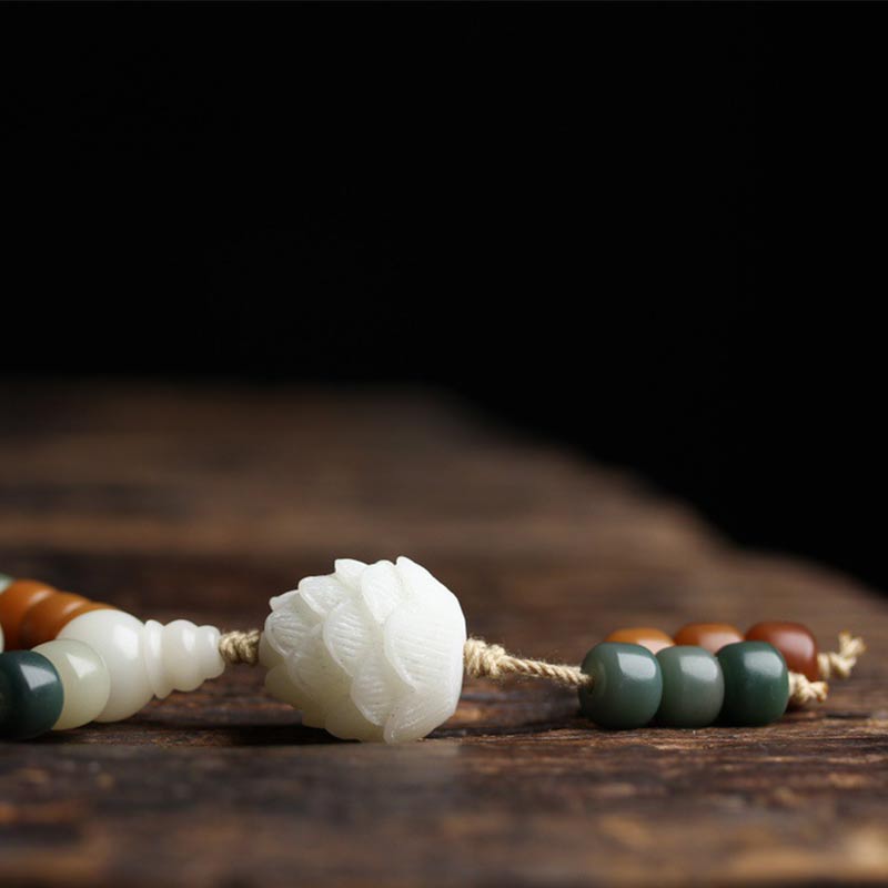 7*9mm Lotus Mala Harmony Bracelet Necklace