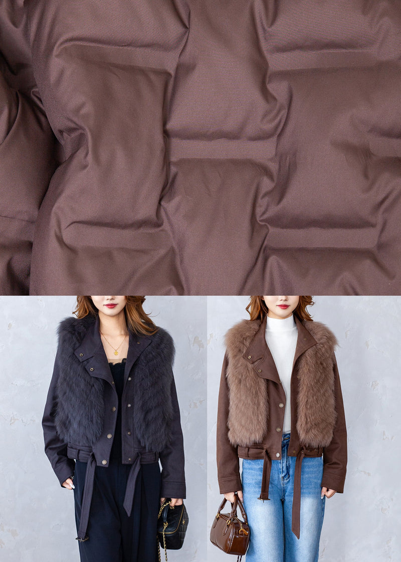 Grey Patchwork Leather and Fur Waistcoat Sleeveless