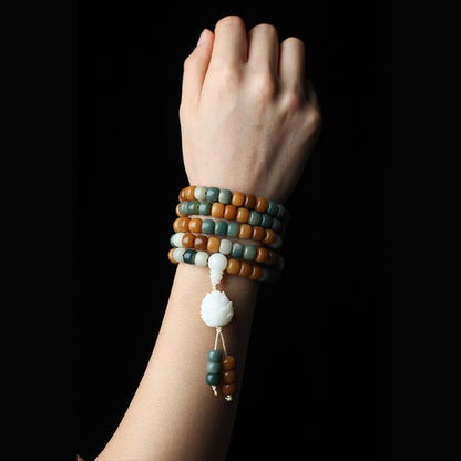 7*9mm Lotus Mala Harmony Bracelet Necklace