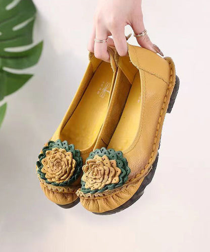 Red Flat Shoes for Comfortable Splicing Soofairy Shoes-20251