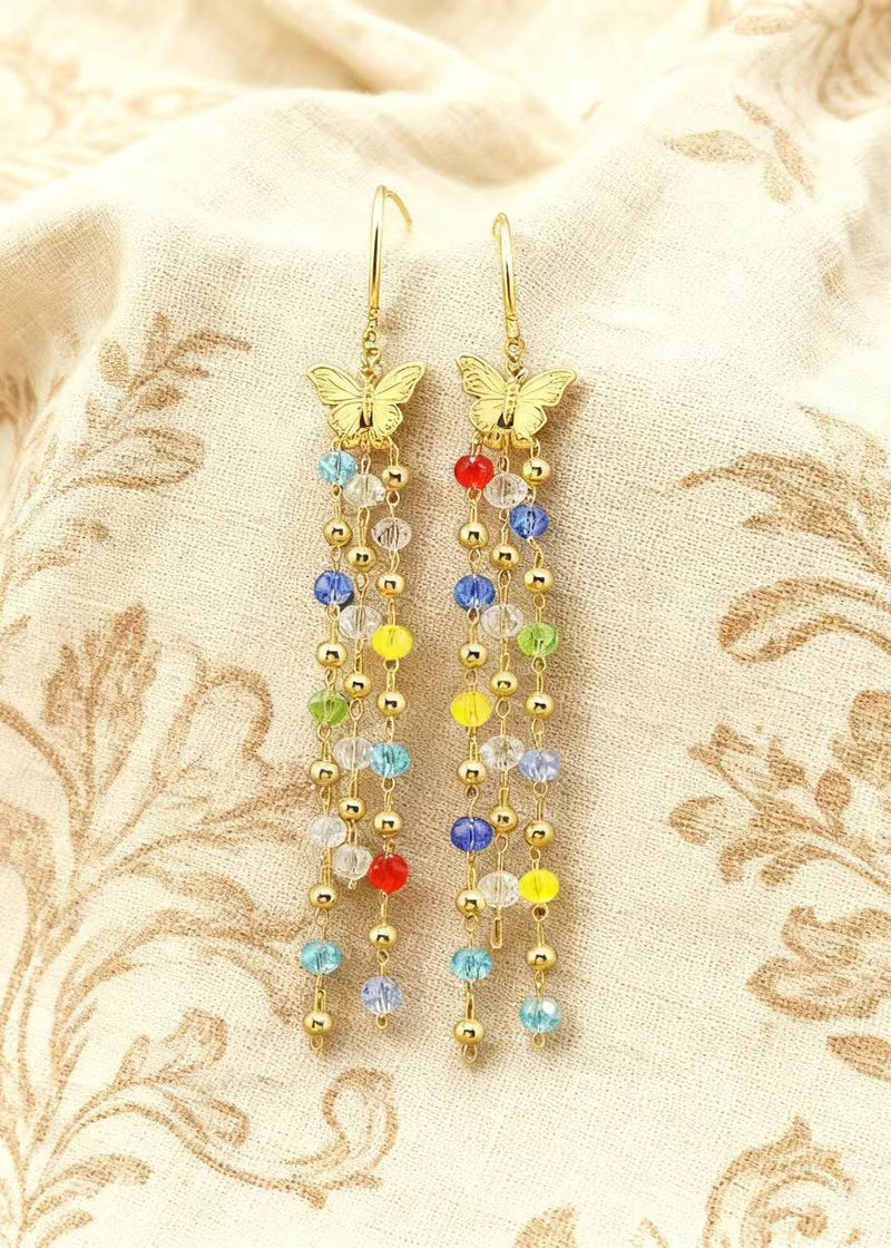 Tasseled Butterfly Acrylic Drop Earrings