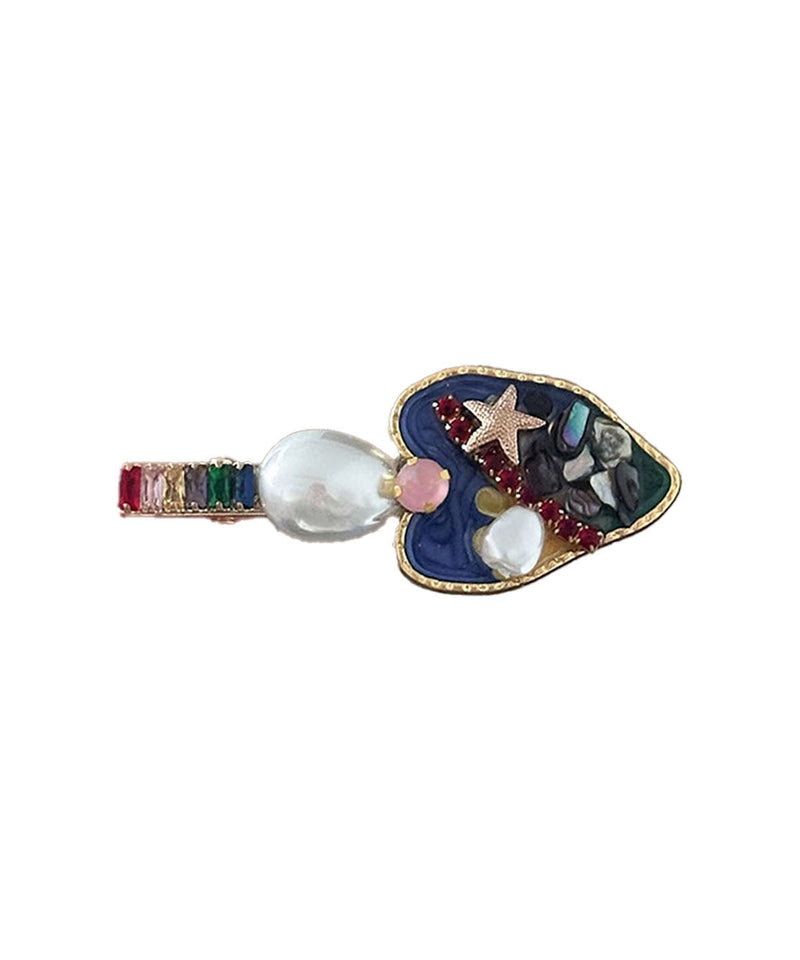 Rainbow Metal Love Pearl Hairpin
