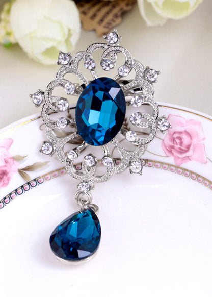 Green Alloy Zircon Crystal Brooches