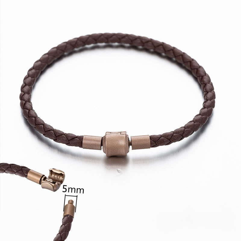 Buddha Stones Leather Rope Luck Braid String Bracelet
