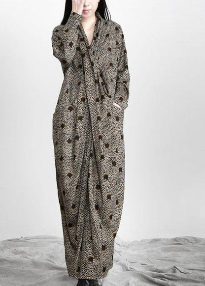 Diy Black Jacquard Pockets Long Sleeve Fall Maxi Dress