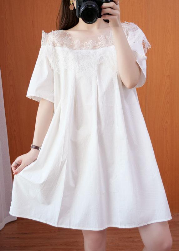 Simple Black O-neck Patchwork Summer Tulle Party Dresses Short Sleeve
