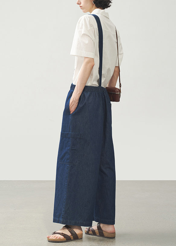 Summer Blue Strap Jeans Asymmetric Design