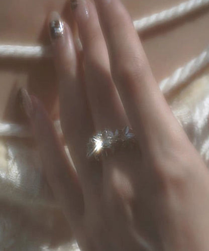 Stylish White Alloy Open Rings