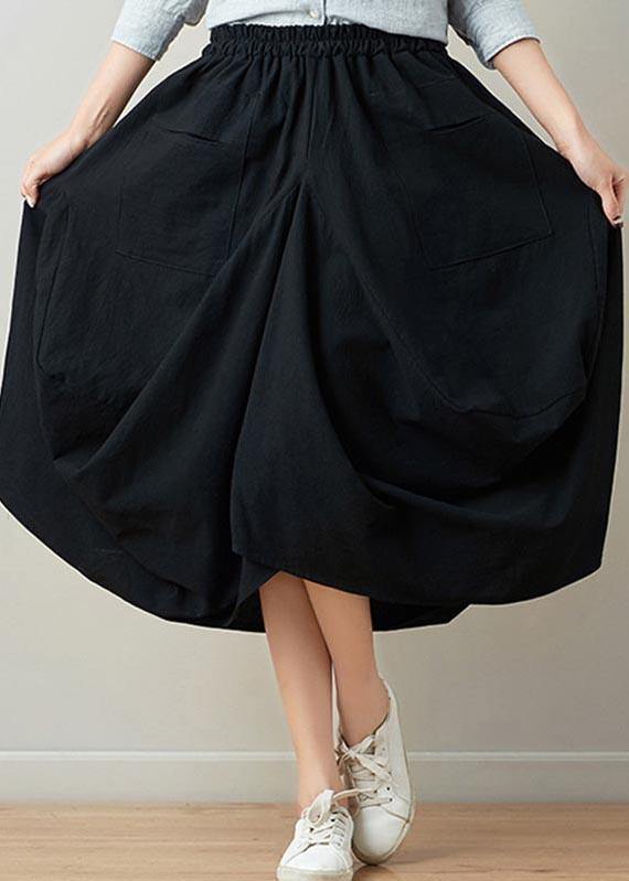 Stylish Lantern Cotton Linen Skirts Summer