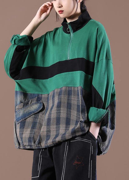 Spring Simple Tunic Green Tops