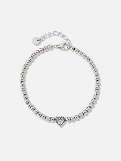 Perl Heart Beaded Bracelet