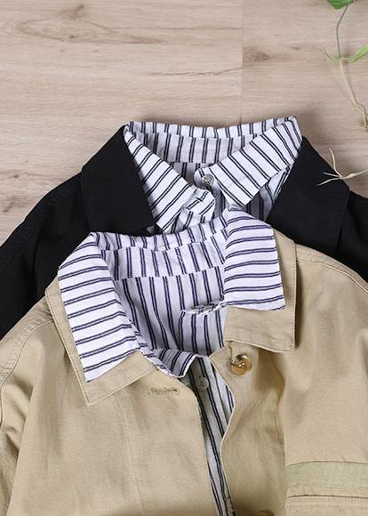 Black Pockets Coat Spring