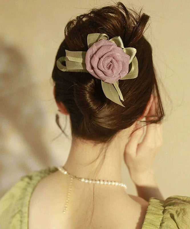 Purple Plastic Patchwork Tulle Hairpin