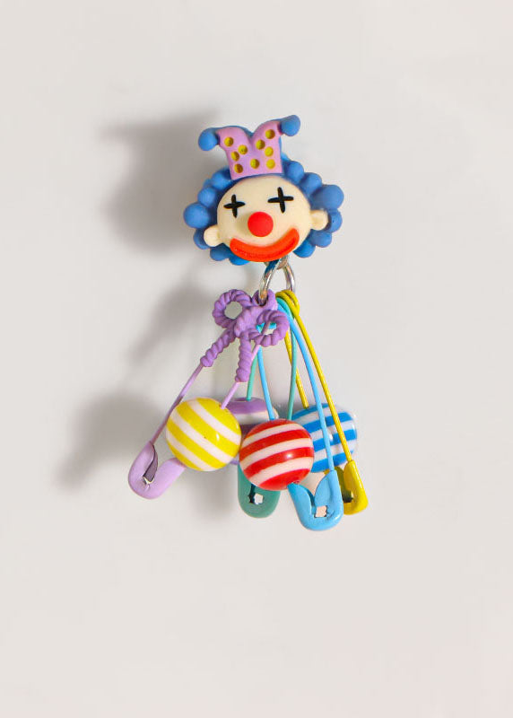 Yellow Alloy Circus Clown Brooches