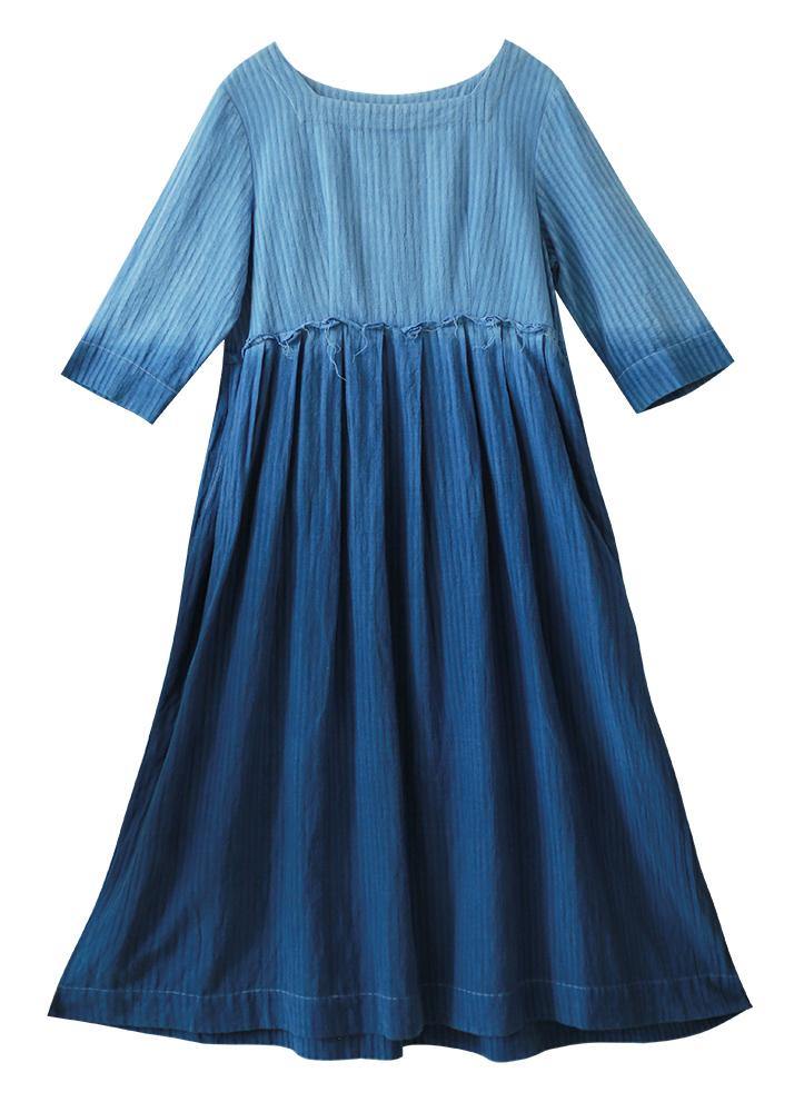 Simple Collar Spring Quilting Tutorials Blue Striped Dress