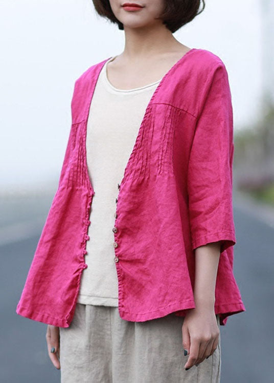 Organic Green Button Loose Fall Coat