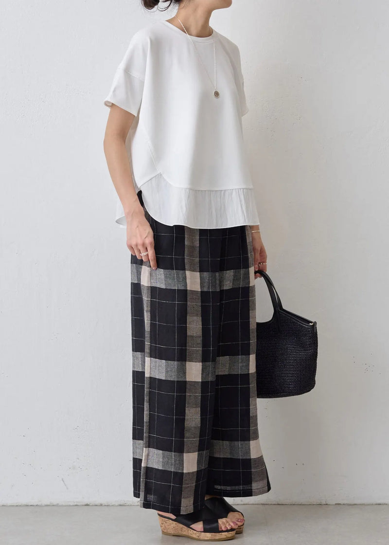 Classy White Oversized Patchwork Cotton Tank Summer