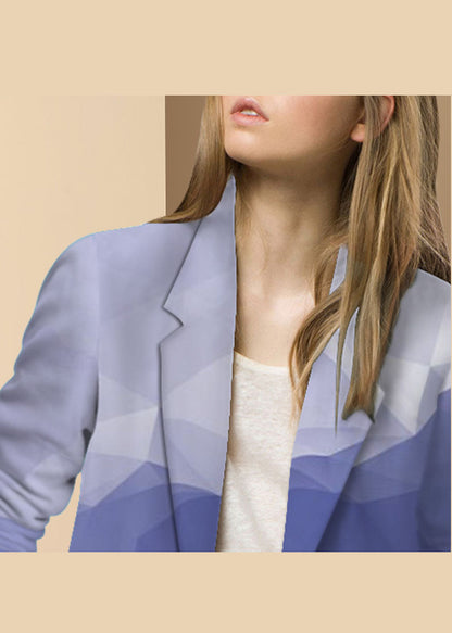 Purple Western-style Clothes Coats Button Peter Pan Collar Long Sleeve