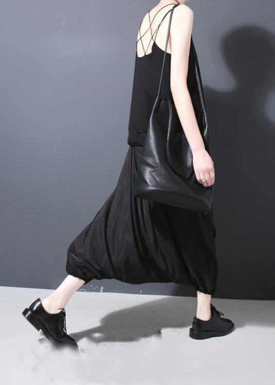 New Black Loose Low Crotch Harem Pants