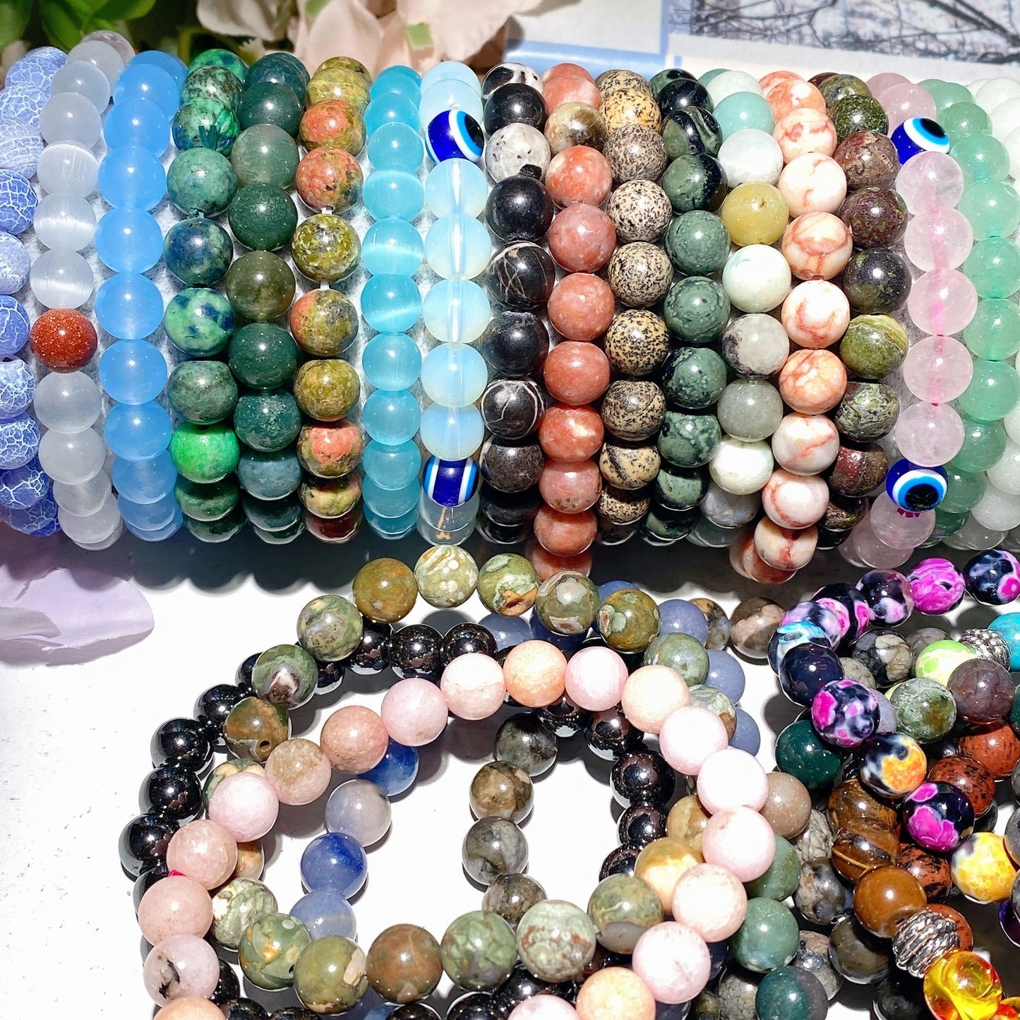 8mm Mixed Crystal Healing Spiritual Bracelet
