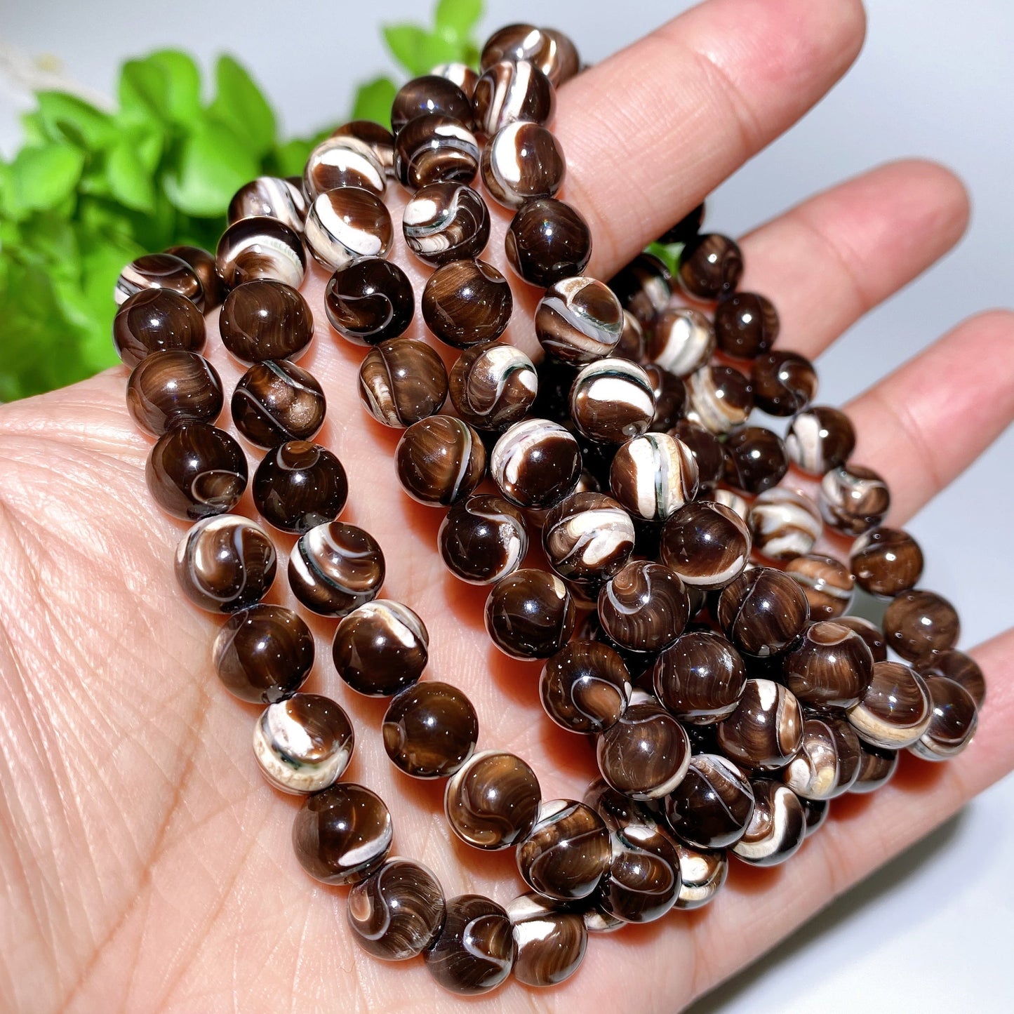 8mm Shell Stone Spiritual Bracelet for Healing & Protection