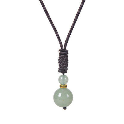 70cm Jade Necklace With Tiger Eye and Amethyst Beads
