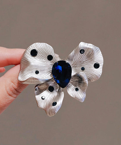 Blue Alloy Crystal Butterfly Hairpin