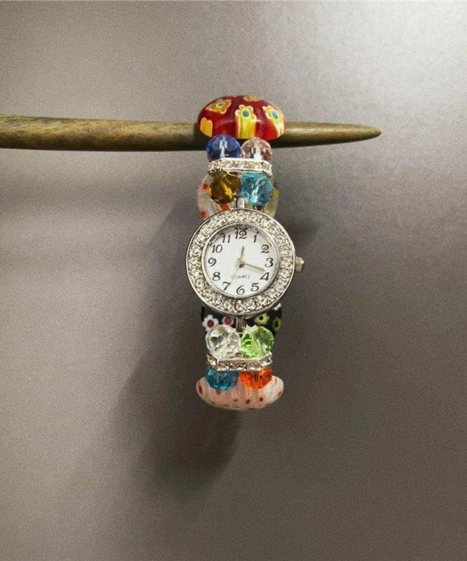 Rainbow Overgild Zircon Quartz Movement Watches