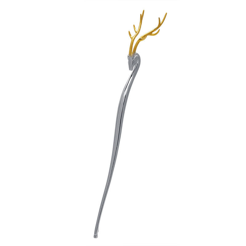 925 Sterling Silver Deer Antler Protection Hairpin