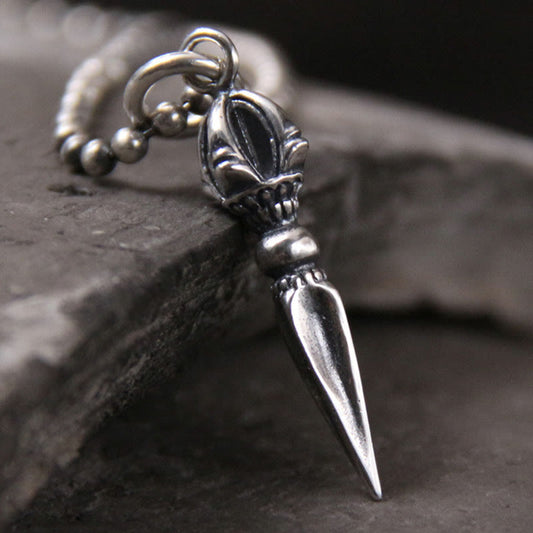 925 Sterling Silver Dorje Vajra Spiritual Power Necklace