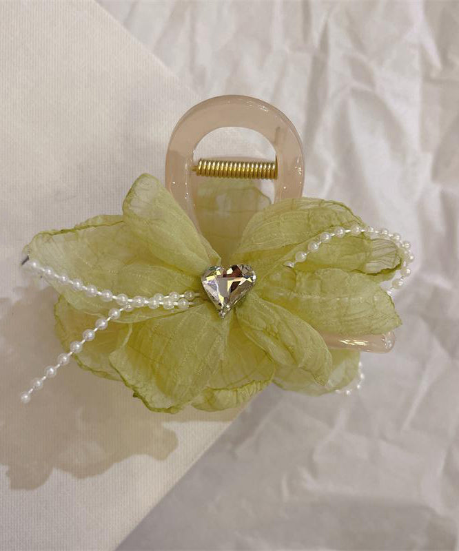 Art Light Green Acrylic Tulle Hairpin