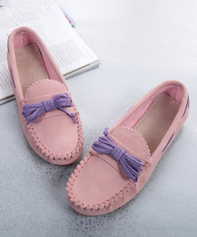 Comfortable Splicing Penny Loafers Yellow Suede