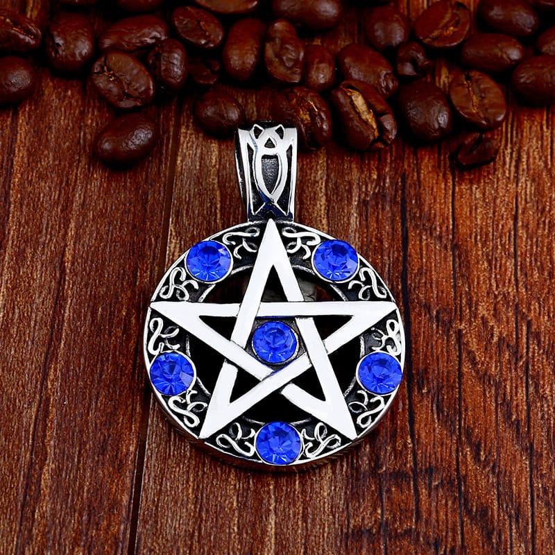 Pentagram Crystal Amulet Pendant