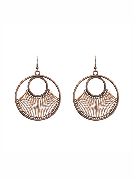 Geometric Hollow Drop Earrings