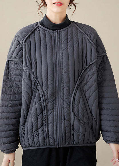 Diy Black Oversized Patchwork Fine Cotton Filled Coat Outwear Winter