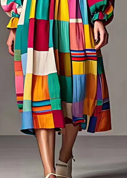 Diy Rainbow Cinched Striped Cotton Dress Fall