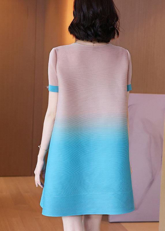 Unique Baby Blue Print Swan a Line Party Dress Summer