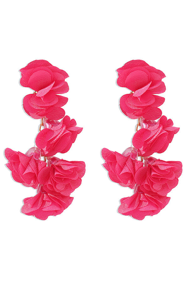 Style Colorful Flower Tassel Earrings