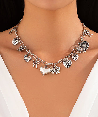 Silk Sterling Silver Asymmetrical Pendant Necklace