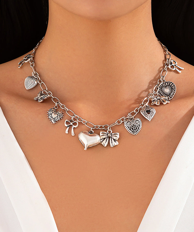 Silk Sterling Silver Asymmetrical Pendant Necklace