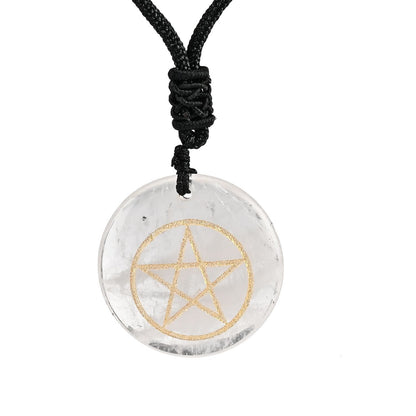 Natural Crystals Pentacle Necklace