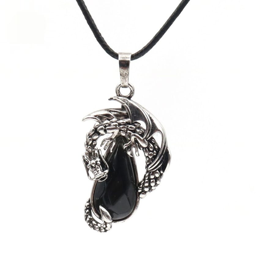 Wyrm Claw Drop Crystal Necklace