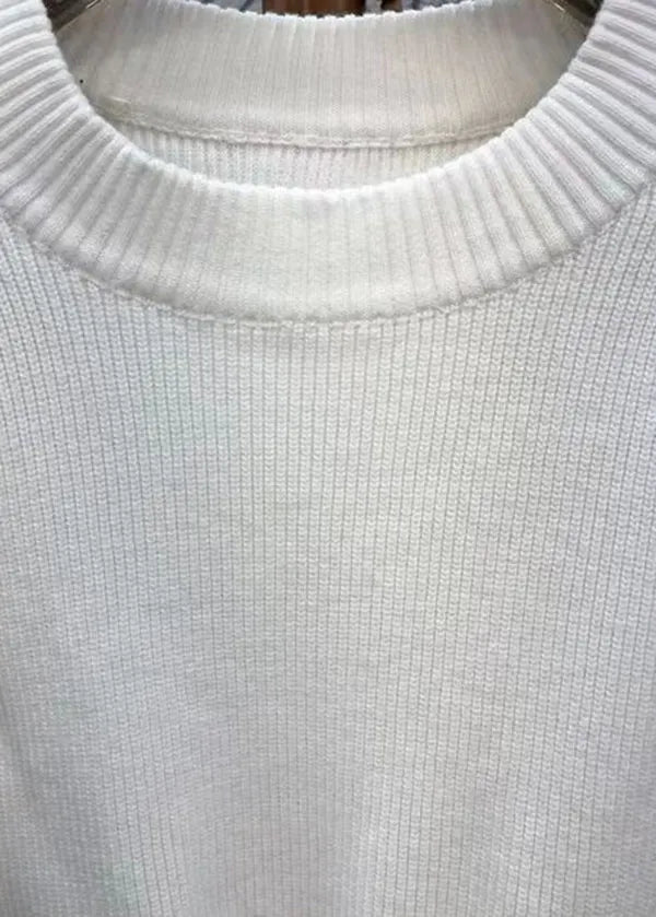 Early Spring Army Green O-neck Patchwork Knitted Top