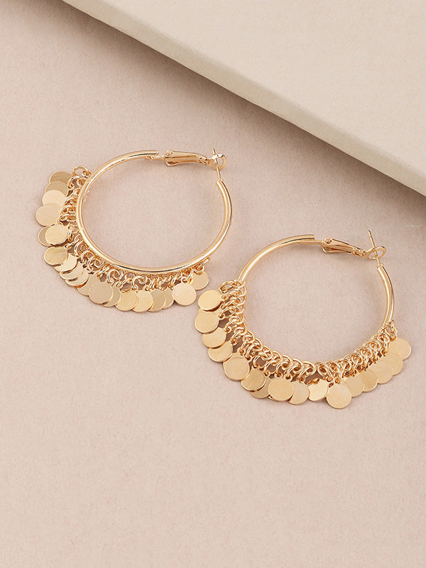Tasseled Color Geometric Earrings Accessories